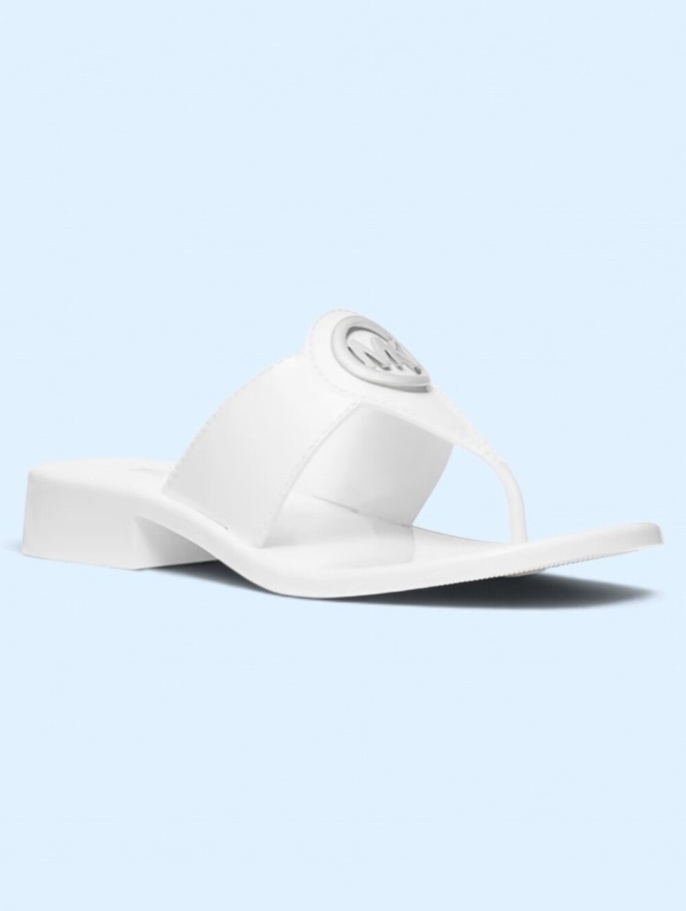 Michael Kors White Logo Thong Sandal
